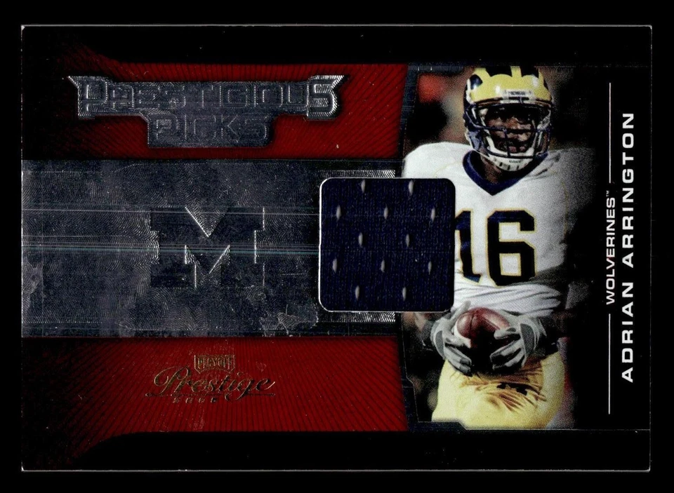 2008 Playoff Prestige #PPI-29 Adrian Arrington Prest. Picks Materials Red #/250 - Image 1 of 2