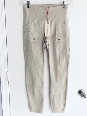 Leggings elásticas bege cáqui bolsos frontais XCVI Wearables tamanho SX nova com etiquetas - Imagem 1 de 4