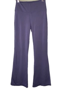 Pantalones de yoga Quince para mujer talla mediana gris azul elásticos informales pierna acampanada - Imagen 1 de 10