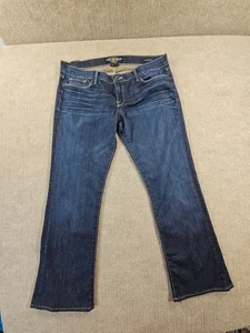 Pantalones de mezclilla Lucky Brand para mujer Cate Boot talla 14/32 regular azul oscuro lavado tiro medio usados en excelente estado - Imagen 1 de 12