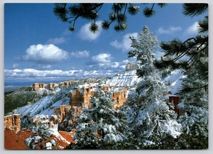 Postal Bryce Canyon National Park Invierno Nieve Hoodoos Utah década de 1990 - Imagen 1 de 2