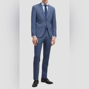 DEFEKT BOSS Hugo Boss H riesiger blauer Anzug Gr. 44 L - Bild 1 von 16