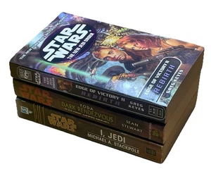 3x Star Wars Paperback Book Bundle - Yoda Dark Rendezvous, I, Jedi, & Rebirth - Picture 1 of 6