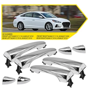 4PCS Outer Exterior Handles Door Front Rear Left Right For Hyundai Sonata 15-19 - Picture 1 of 13