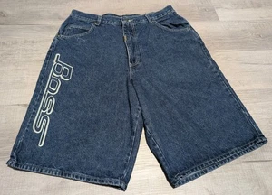 Vintage 90's Boss IG Design Baggy Denim Skater Jean Shorts Hip Hop Men's Sz 38 - Picture 1 of 9