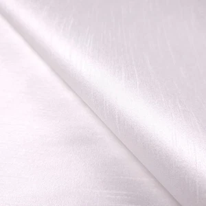 WEIß KUNSTSEIDE POLY DUPIONI STOFF IRISIEREND SLUB STOFF 58" PER YARD - Bild 1 von 6