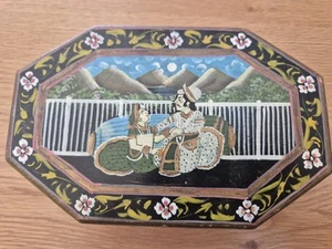 Vintage Antique Hand Painted Jewellery Box Believed to be South Asian in Origin - Picture 1 of 15