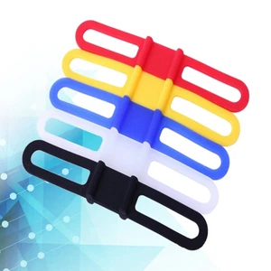 5 Pcs Bundle Strap Flashlight Clip Bike Stand Silicone Headlamp Band Holder - Picture 1 of 11