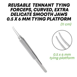 Tenant Tying Suture Forceps 0.5 x 6mm Curved Surgical Ophthalmic Eye Instruments - Picture 1 of 2