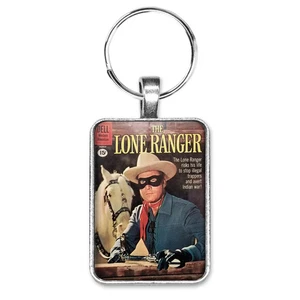 THE LONE RANGER #138 Clayton Moore PHOTO COVER Key Ring or Necklace DELL COMICS - Bild 1 von 10