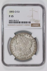 1893-O MORGAN DOLLAR NGC F15 - Picture 1 of 2