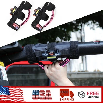 2PCS Pink Roll Bar Grab Handles w/Dome Light For Jeep Wrangler TJ JK JL 1997+ US Foto 1 de 4