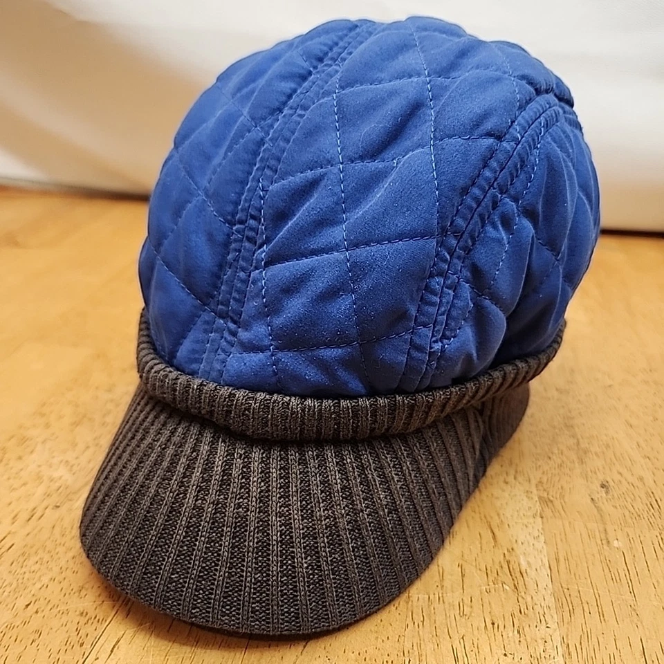 Chapéu gorro acolchoado inverno com viseira azul tamanho adulto médio grande  - Imagem 1 de 4