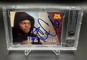 Ice Cube 1991 Rap Pack NWA Autographed Signed Beckett Slabbed Card COA - Picture 1 of 6