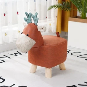 Animal Footstool Shoes Changing Chair Cute Footrest Ottoman Deer Bench for - Picture 1 of 29