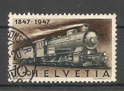 Switzerland 1947 Railroad Modern Steam Locomotive 10c used Scott#309 - Image 1 of 1