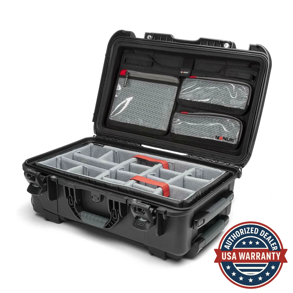 Nanuk 935 Waterproof Hard Case with Lid Organizer Padded Divider Wheels Black - Image 1 of 1