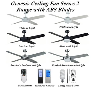 4 Blade Genesis 52 inch Ceiling Fan with ABS Blades - Picture 1 of 10
