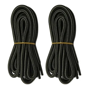 2 pairs 5mm Thick Heavy duty Round Hiking Work Boot Shoe laces Military Strings - Picture 1 of 5