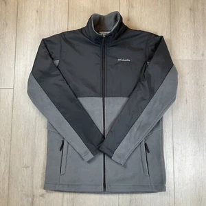 Columbia Fleecejacke durchgehender Reißverschluss Ripstop Outdoor Arbeit schwarz grau JUGEND XL EUC - Bild 1 von 16