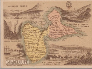 Ancien Chromo Colonie de la Guadeloupe, édité par Hachette - Foto 1 di 2