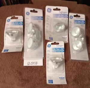 9 GE 20W GU5.3 MR16 Bulbs 6 Floods, 3 Spots, Ugly Packages - Picture 1 of 3