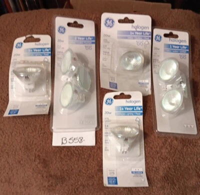 9 GE 20W GU5.3 MR16 Bulbs 6 Floods, 3 Spots, Ugly Packages - Image 1 of 3
