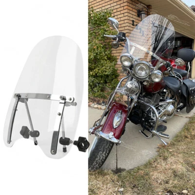 7/8" 1" Handlebar Windshield Screen For Harley Heritage Springer Softail FXST - Image 1 of 4