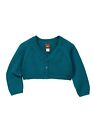 Tea Collection Baby Girls 12-18 Months Kiri Crop Knit Cardigan Green Sweater NWT