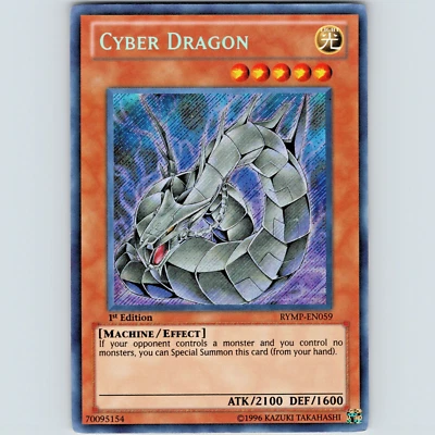 Yugioh Cyber Dragon RYMP-EN059 1st Edition Secret Rare Holo - MP-LP - Image 1 of 2