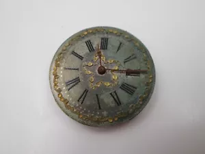 Máquina y esfera reloj bolsillo. Cuerda a llave. Dial decorado. 1900. Suiza - Imagen 1 de 5