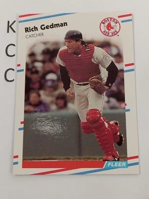 1988 Fleer MLB #353 Rich Gedman Boston Red Sox - Image 1 of 2