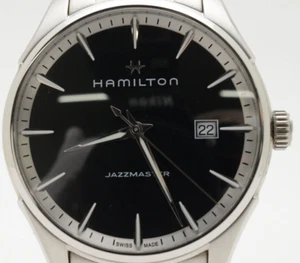 Vintage Hamilton h324510 jazzmaster black running quartz Made In Swiss - Picture 1 of 12