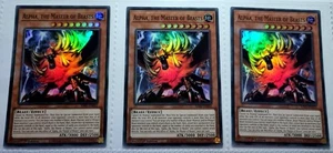 Yugioh! 3x Alpha Master of Beasts 1st Ed. RA01-EN022 Super Rare play set 25th - Picture 1 of 1