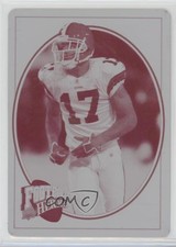 2008 Upper Deck Football Heroes Printing Plate Magenta 1/1 Braylon Edwards d4e