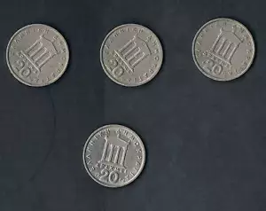 GOOD CIRCULATED GREECE COINS 20 LEPTA CHOOSE DATE - Picture 1 of 2