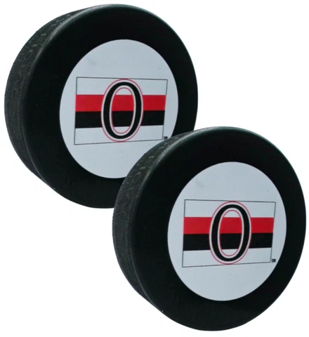 Original Ottawa Senators Vintage 1917 NHL Logo Classic Collector's Puck (2-Pack) Cover
