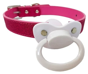 Adult Pacifier Gag - DDLG/ABDL Little Space Adult Gag/Pacifier (Fuchsia/White) - Picture 1 of 1