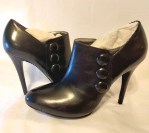 Guess Black Leather High Heel Shooties Booties size 5.5 NIB - Picture 1 of 6