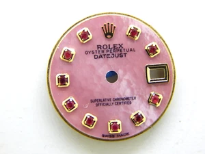 RLX Lady DateJust 26mm Stainless Steel Pink MOP With Ruby Dial - 2tone - Picture 1 of 2