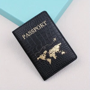 Leder Reisepasshülle Brieftasche Blockierung Abdeckung Schutz Diebstahlsicherung für Reisen - Bild 1 von 7