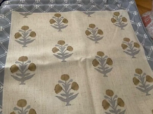 Set of 2 New 18 x 18 Pillow Covers Neutral Gray, Cream, Gold Abstract Print - Picture 1 of 4