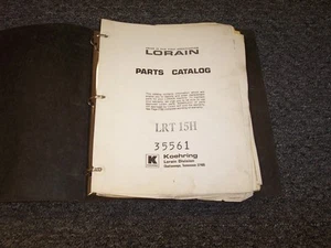 Koehring Lorain LRT-15H Rough Terrain Hydraulic Crane Parts Catalog Manual xz - Picture 1 of 1