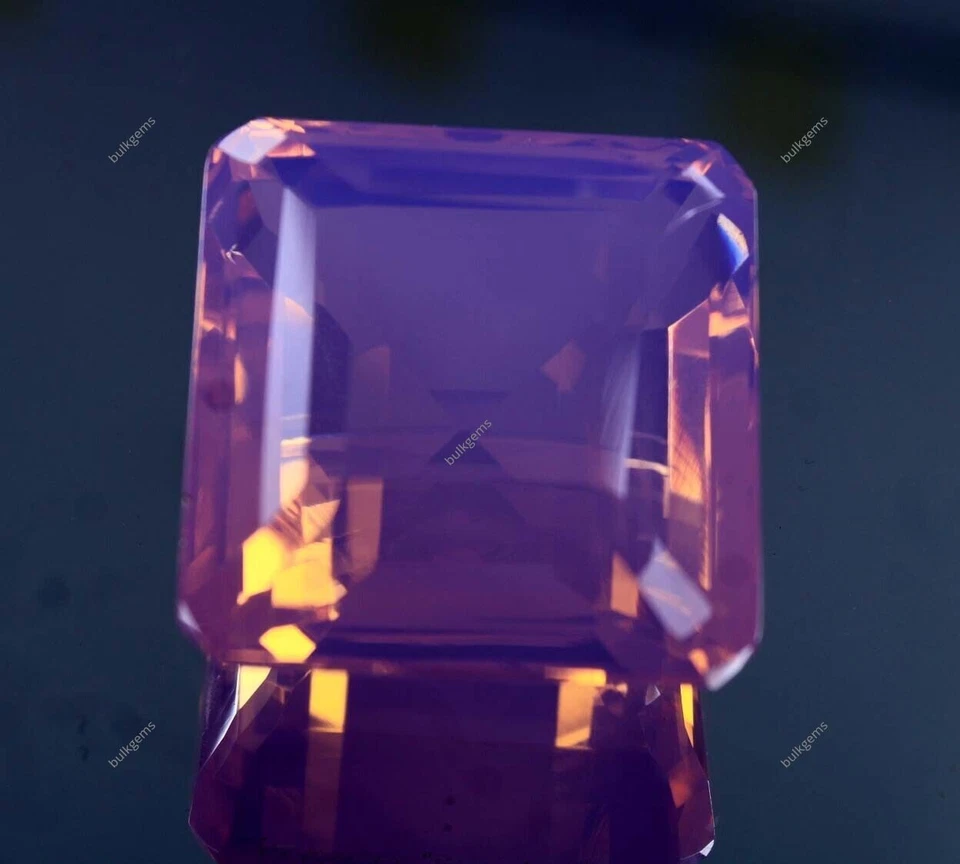 Piedra preciosa suelta cuadrada ópalo color rosa natural 77 quilates con certificación australiana Foto 1 de 4