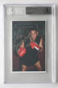 FOTO DE BOXEO FIRMADA THE MACHO MAN CAMACHO 4x6 BECKETT AUTÉNTICO BOXER AUTOMÁTICO - Imagen 1 de 4