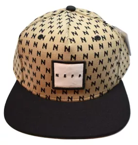 Neff Mens Twill Black Strapback Crew Cap Hat New NWT - Picture 1 of 3
