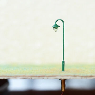 5 x HO scale model railroad street light LED lamppost station lamp 45mm #S0911BG - Image 1 of 4