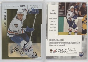 2003-04 In the Game-Used Signature Series Signatures Gold Ales Hemsky #A-AH Auto