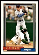 1992 Topps Baseball Card Jeff Huson Texas Rangers #314
