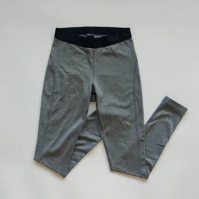 Nike Pro Hyperwarm 3.0 Training Tights Women's Size M Heathered Grey 620446-091 - Image 1 of 4